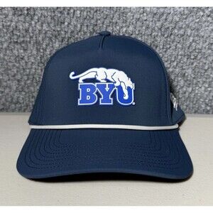 Brigham Young University Hat Navy Blue Branded Bills NCAA Logo Golf Cap One Size